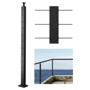 VEVOR 42x1x2 cable railing post front view