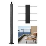 VEVOR 42x1x2 cable railing post front view