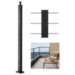 VEVOR 42x2x2 cable railing post front view