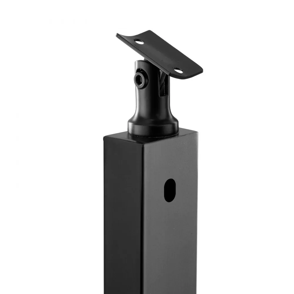 powder coated cable railing post black finish