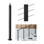 VEVOR 42x2x2 cable railing post front view