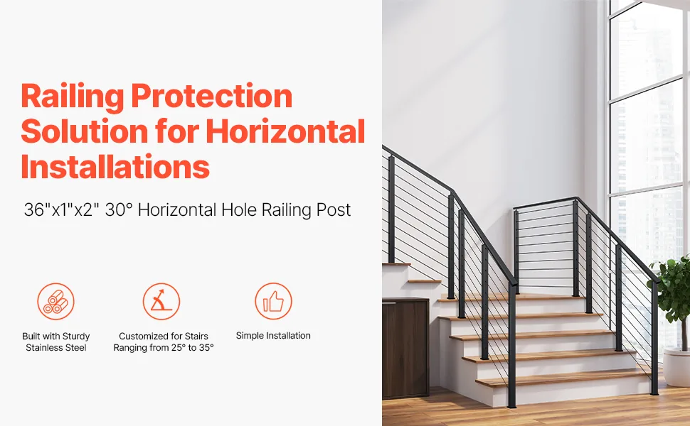 cable railing post on modern deck
