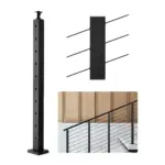 VEVOR 36x2x2 cable railing post front view