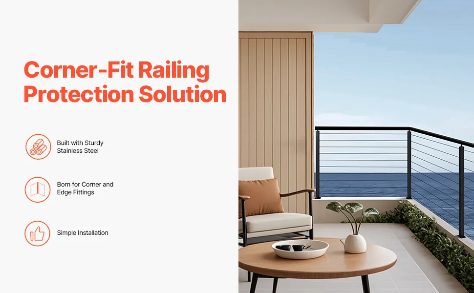 VEVOR 36x2x2 cable railing post overview