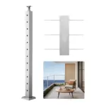 VEVOR 42x2x2 cable railing post front view