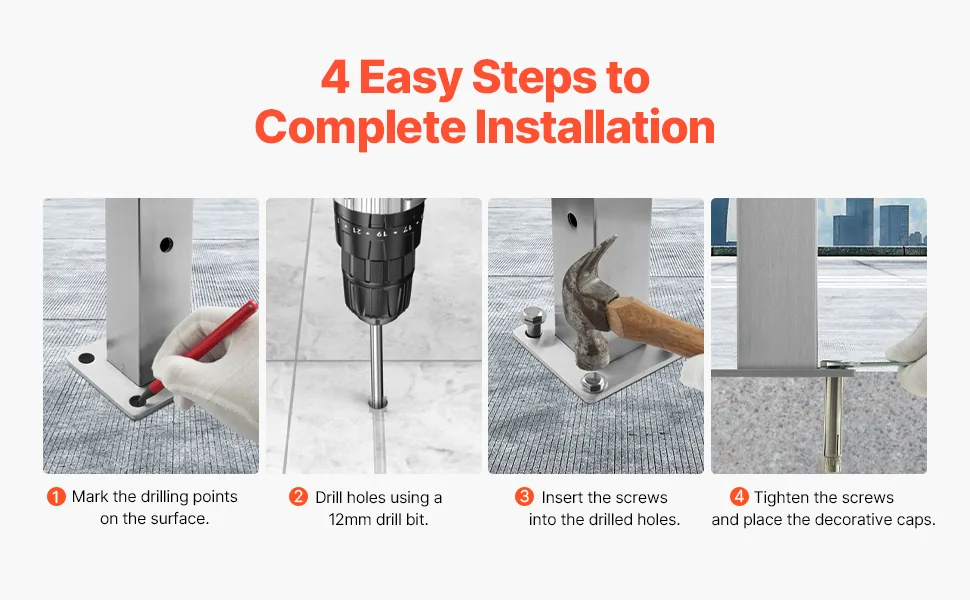 cable railing post stair application