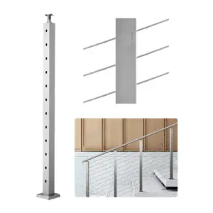 VEVOR 42x2x2 cable railing post front view