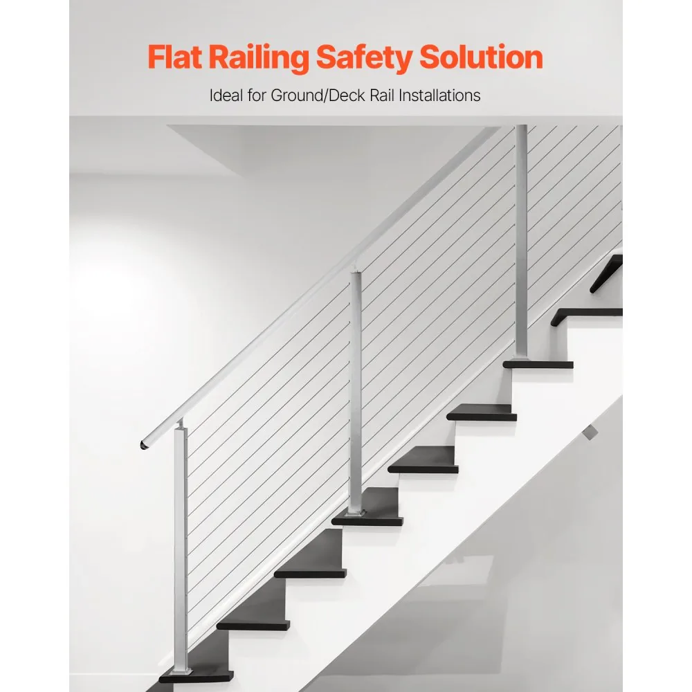 VEVOR 42x2x2 cable railing post installed on deck