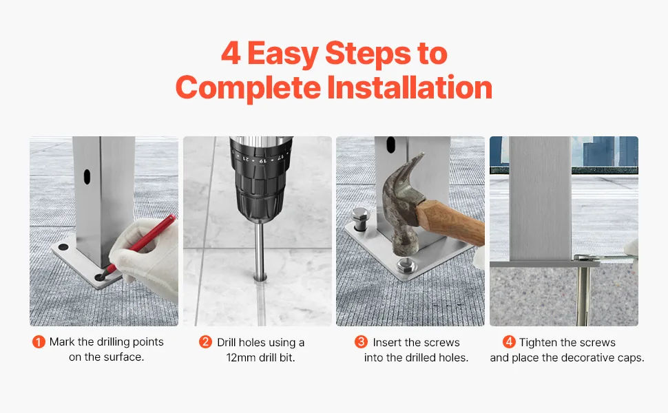 cable railing post stair application