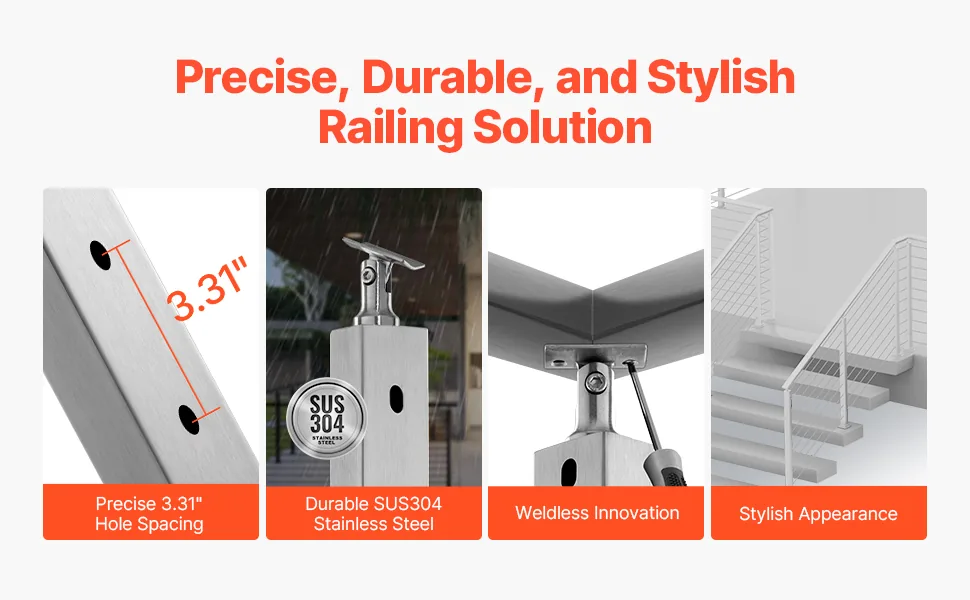 cable railing post stainless steel build