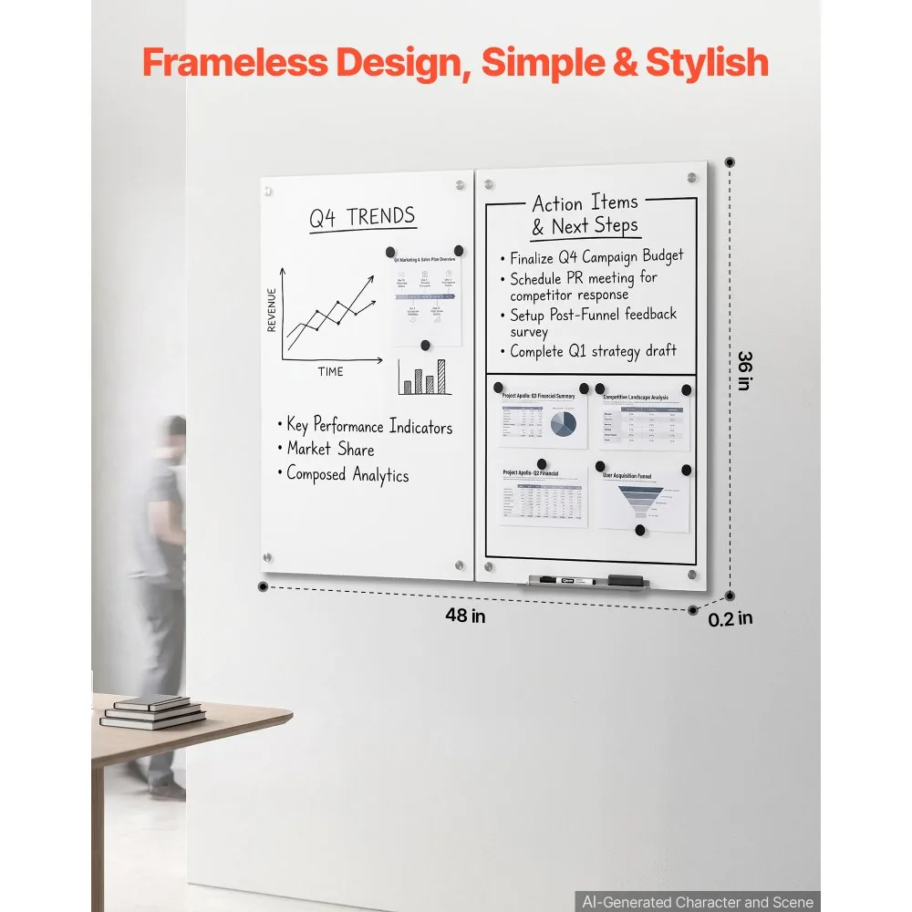 VEVOR wall mounted whiteboards in classroom