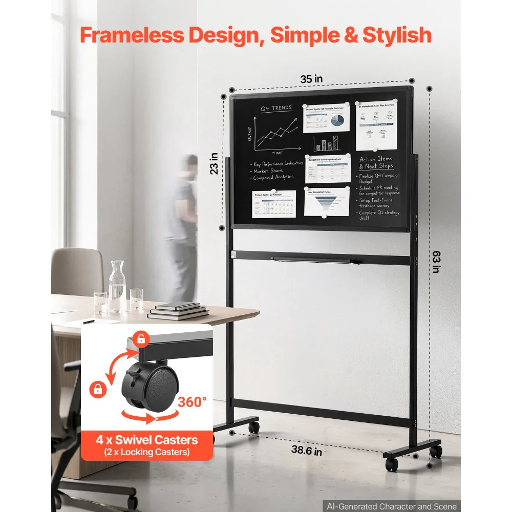 VEVOR mobile whiteboard in office meeting room