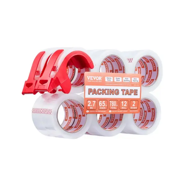 VEVOR Clear Packing Tape 2 Dispensers 1.88 inch 12 Pack product image 1