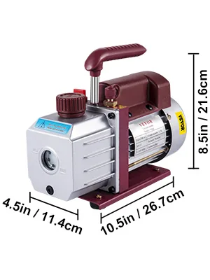 VEVOR Vacuum Pump 4.5CFM Vacuum Pump HVAC Single-Stage Rotar feature 8