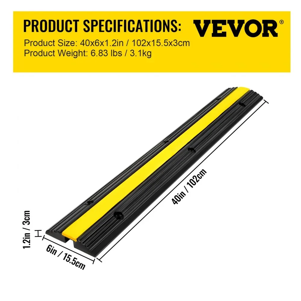 VEVOR cable protector ramp package contents