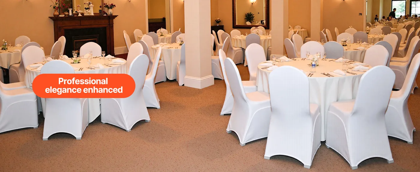 VEVOR Stretch Spandex Folding Chair Covers 50 PCS White-for Banquets