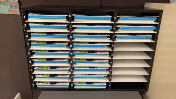 Customer photo 1 of <span class="sdh-h1" data-short="VEVOR 48 Compartment Wood Literature Organizer">VEVOR Wood Literature Organizer 48 Compartments Office Mailboxes Black, Countertop Literature Sorter for Files Documents Papers, with Adjustable Shelves, for Office, Home, Classroom Organization</span>