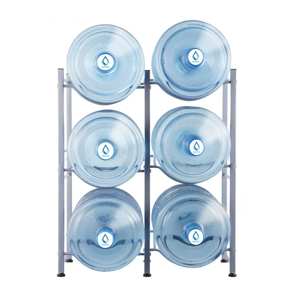 VEVOR 3 Tiers Water Jug Holder 6 Buckets Silver product image 9