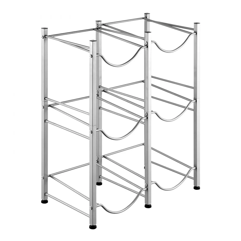 VEVOR 3 Tiers Water Jug Holder 6 Buckets Silver product image 12
