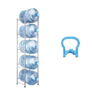 VEVOR 5 Tiers Water Jug Holder 5 Buckets Silver product image 1