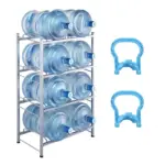 VEVOR 4 Tiers Water Jug Holder 8 Buckets Silver product image 1