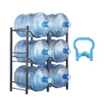 VEVOR 3 Tiers Water Jug Holder 6 Buckets Black product image 1