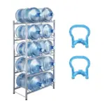 VEVOR 5 Tiers Water Jug Holder 10 Buckets Silvery Gray product image 1