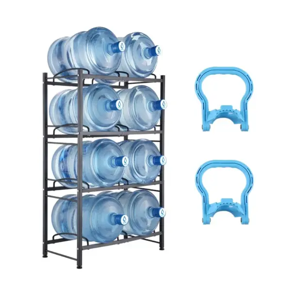 VEVOR 4 Tiers Water Jug Holder 8 Buckets Black product image 1