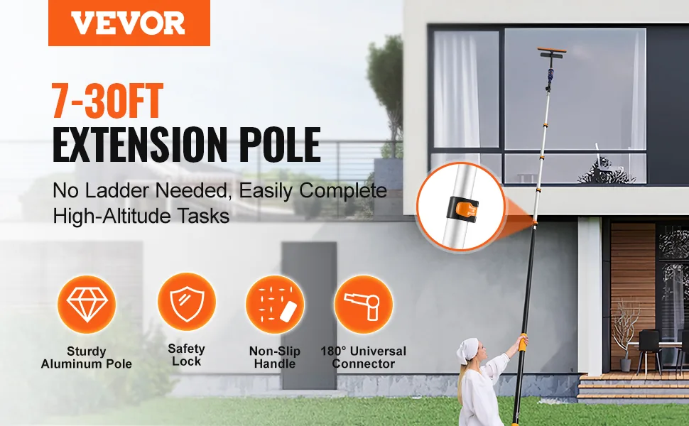 VEVOR Telescoping Pole 7-30ft overview