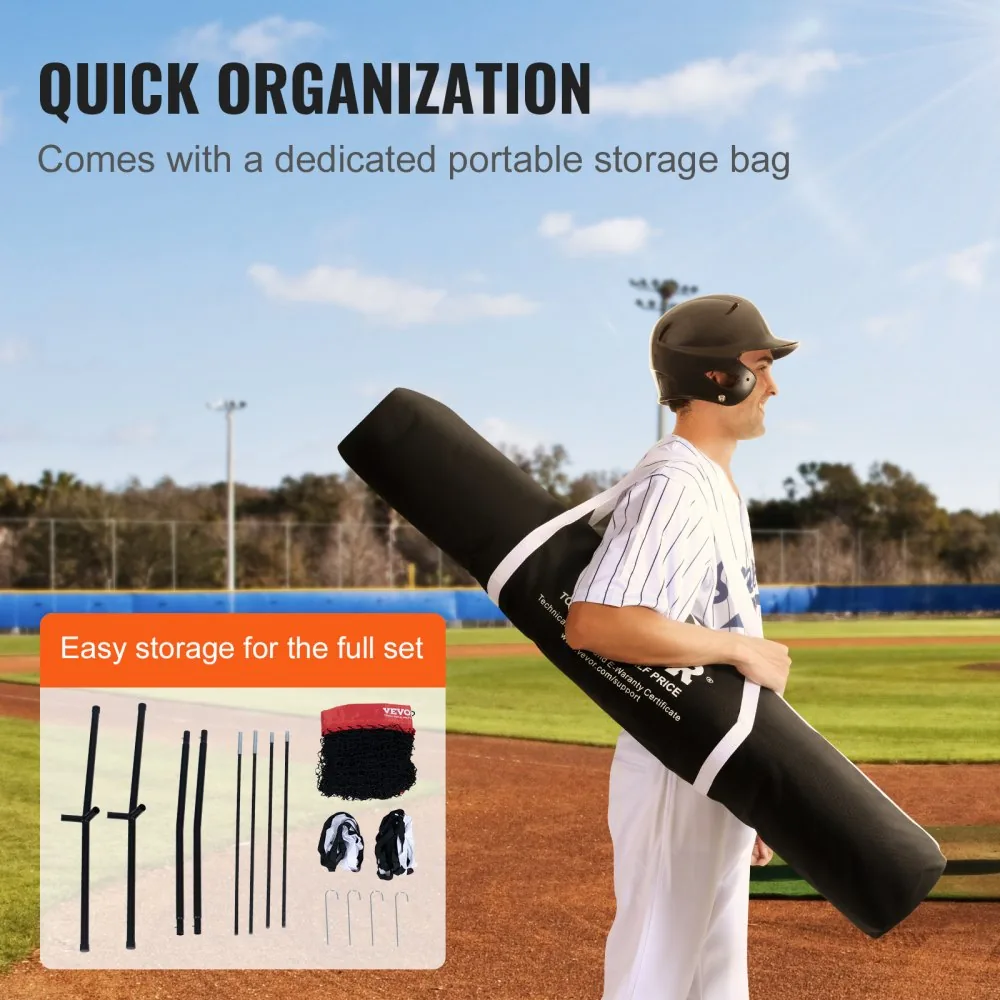 VEVOR 7x7 ft Baseball Softball Practice Net Single Hole and product image 6
