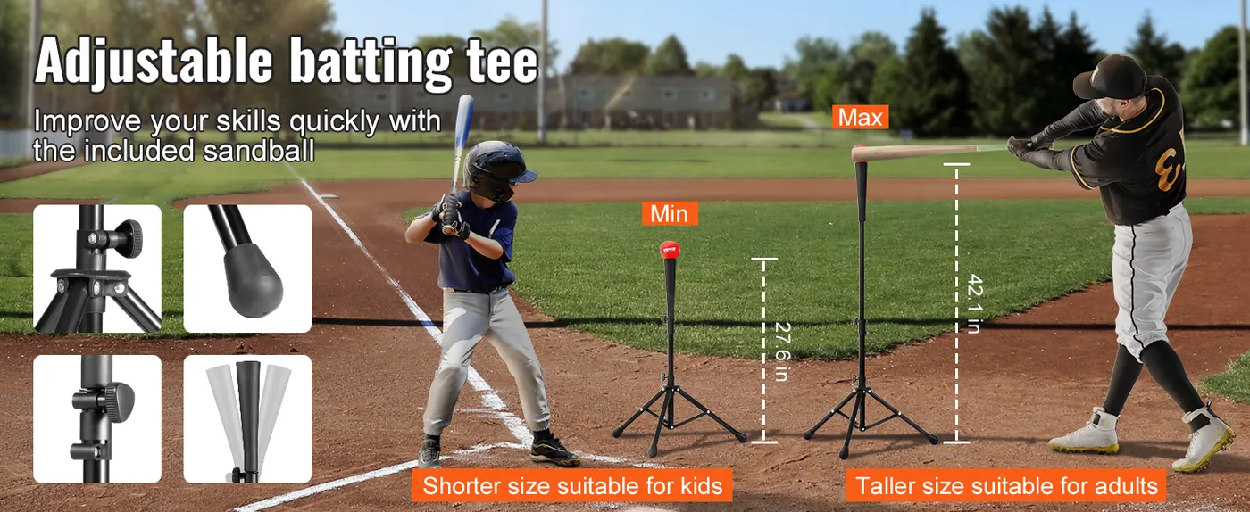 VEVOR 7x7 ft Baseball Softball Practice Net Single Hole and feature 2