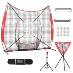 VEVOR 7x7 ft Baseball Softball Practice Net Single Hole and product image 1