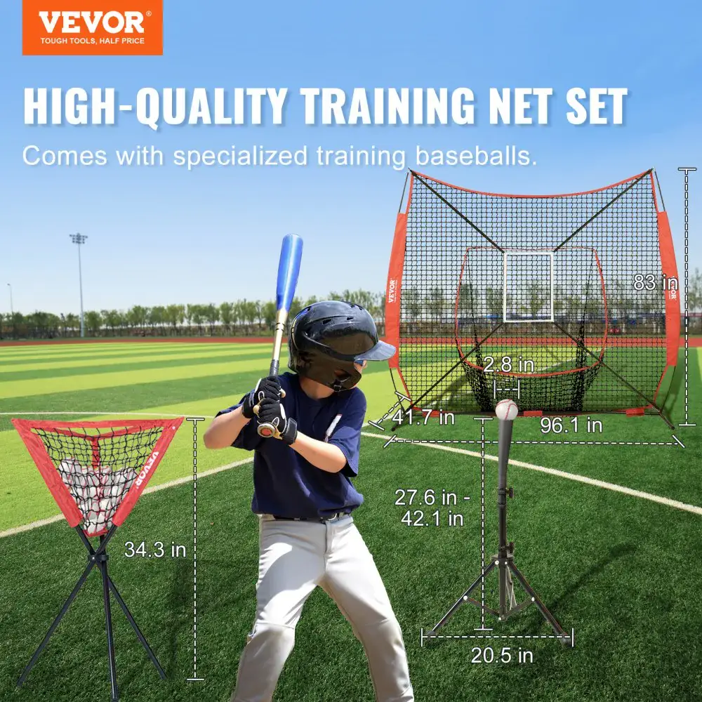 VEVOR 7x7 ft Baseball Softball Practice Net Single Hole and product image 2