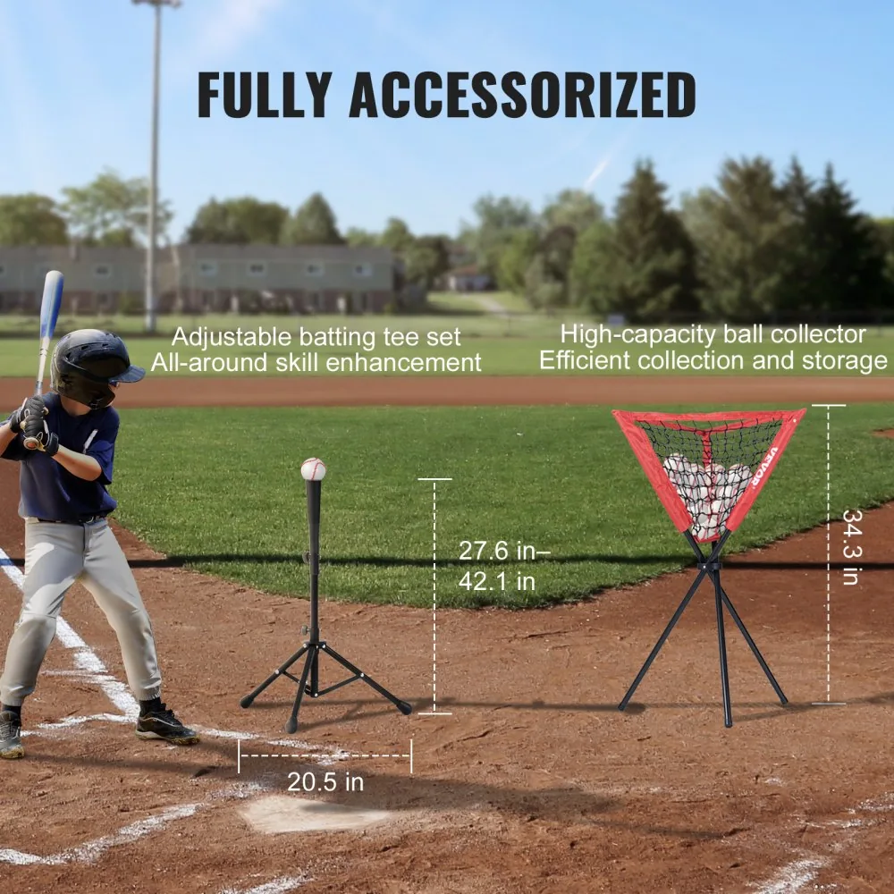 VEVOR 7x7 ft Baseball Softball Practice Net Single Hole and product image 5