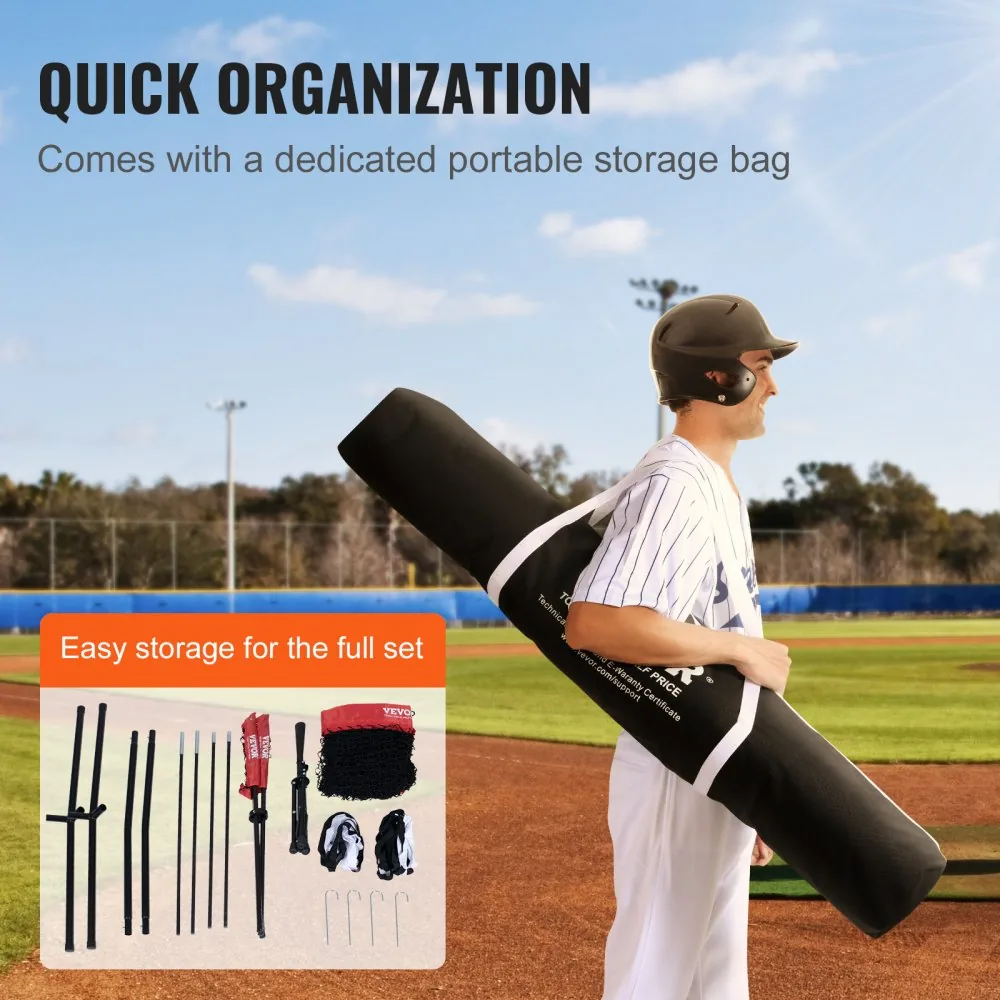 VEVOR 7x7 ft Baseball Softball Practice Net Single Hole and product image 6
