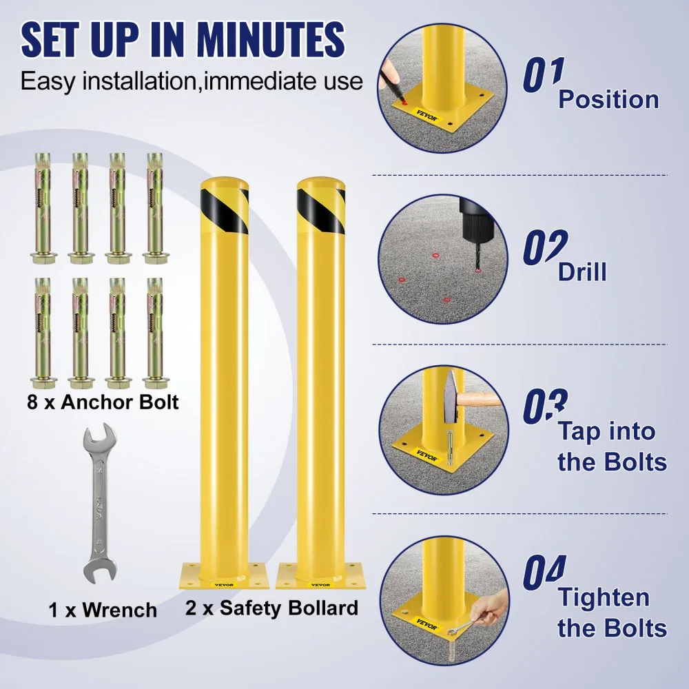 VEVOR Safety Bollard 36x4.5 inch product image 4