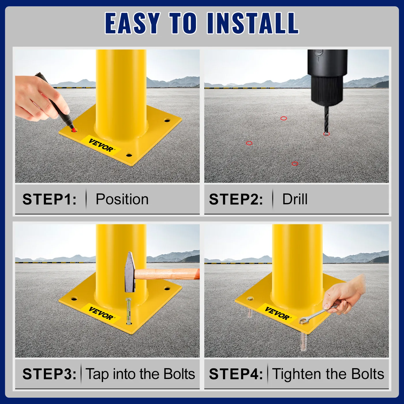 VEVOR Safety Bollard 36x4.5 inch feature 4
