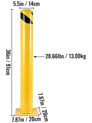 VEVOR Safety Bollard 36x5.5 inch feature 8