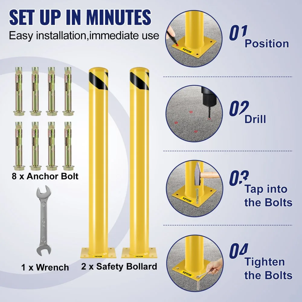 VEVOR Safety Bollard 42x4.5 inch product image 4