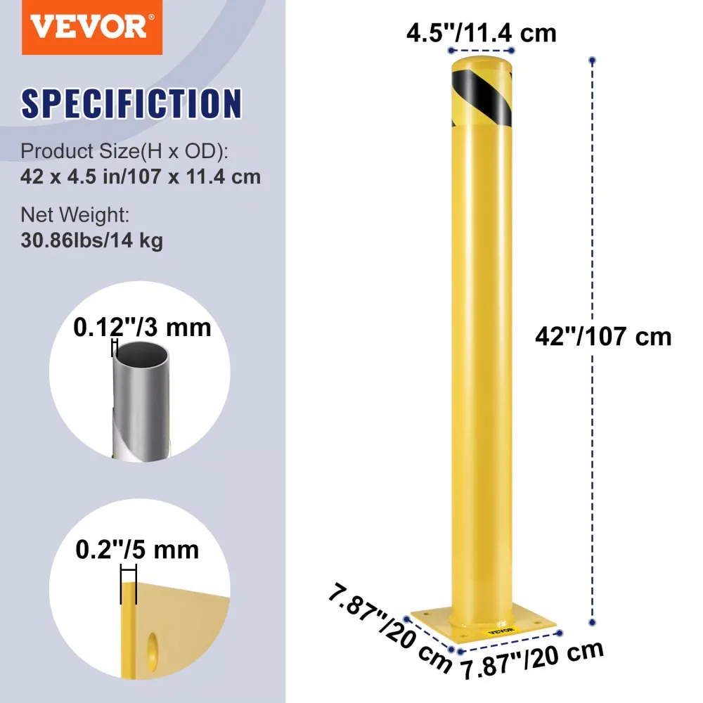 VEVOR Safety Bollard 42x4.5 inch product image 7