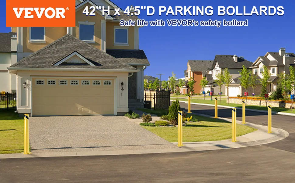 VEVOR Safety Bollard 42x4.5 inch overview