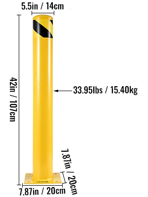 VEVOR Safety Bollard 42x5.5 inch feature 8