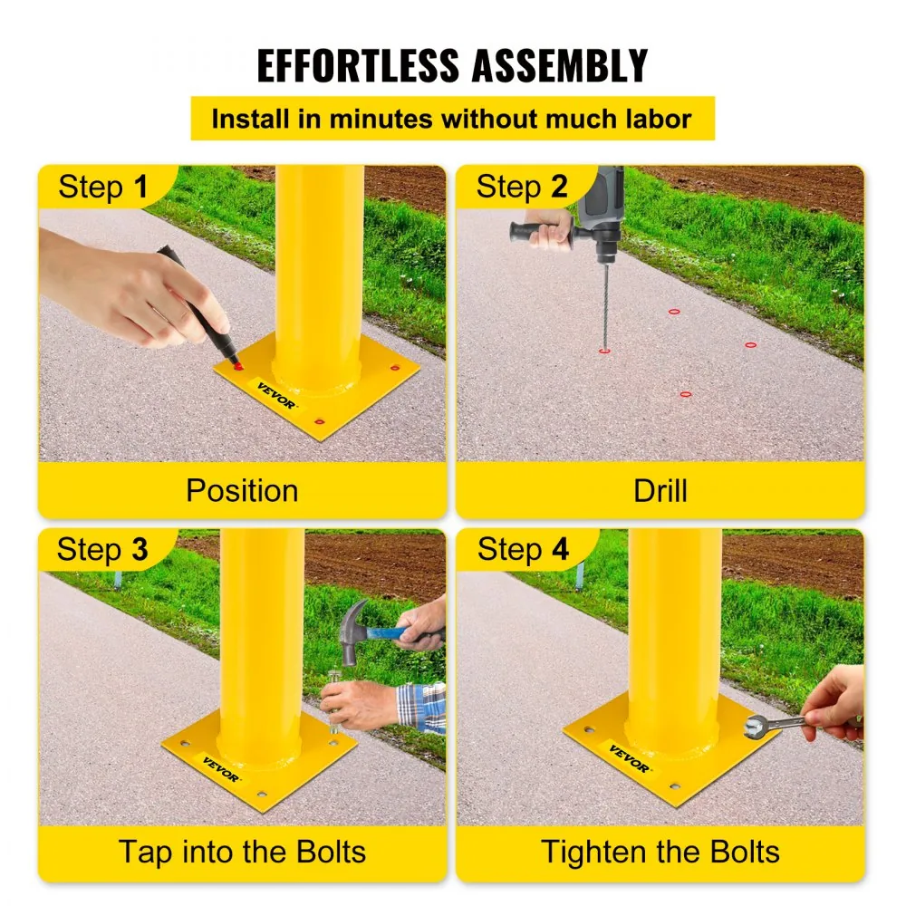 VEVOR Safety Bollard 48x4.5 inch product image 6