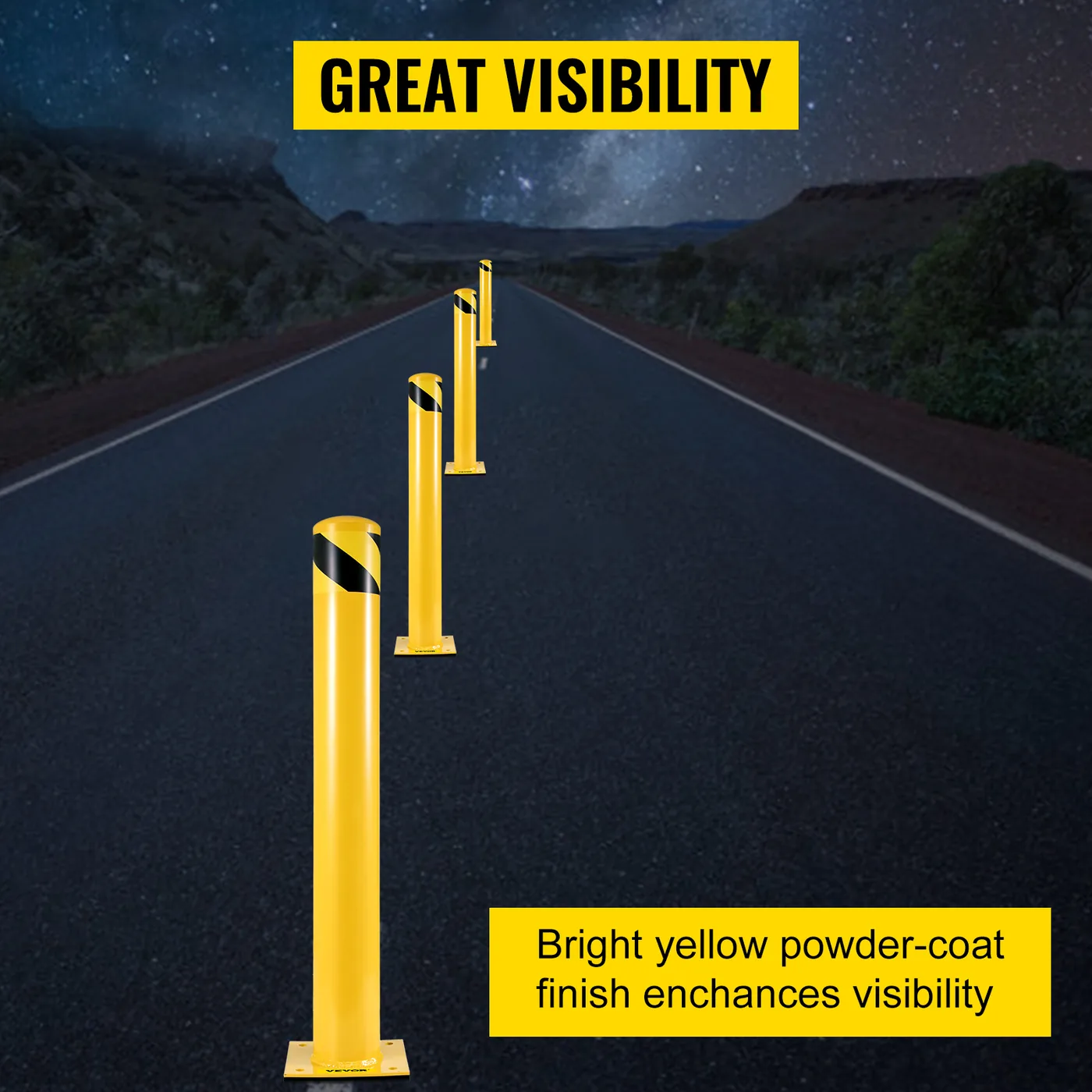 VEVOR Safety Bollard 48x4.5 inch feature 4