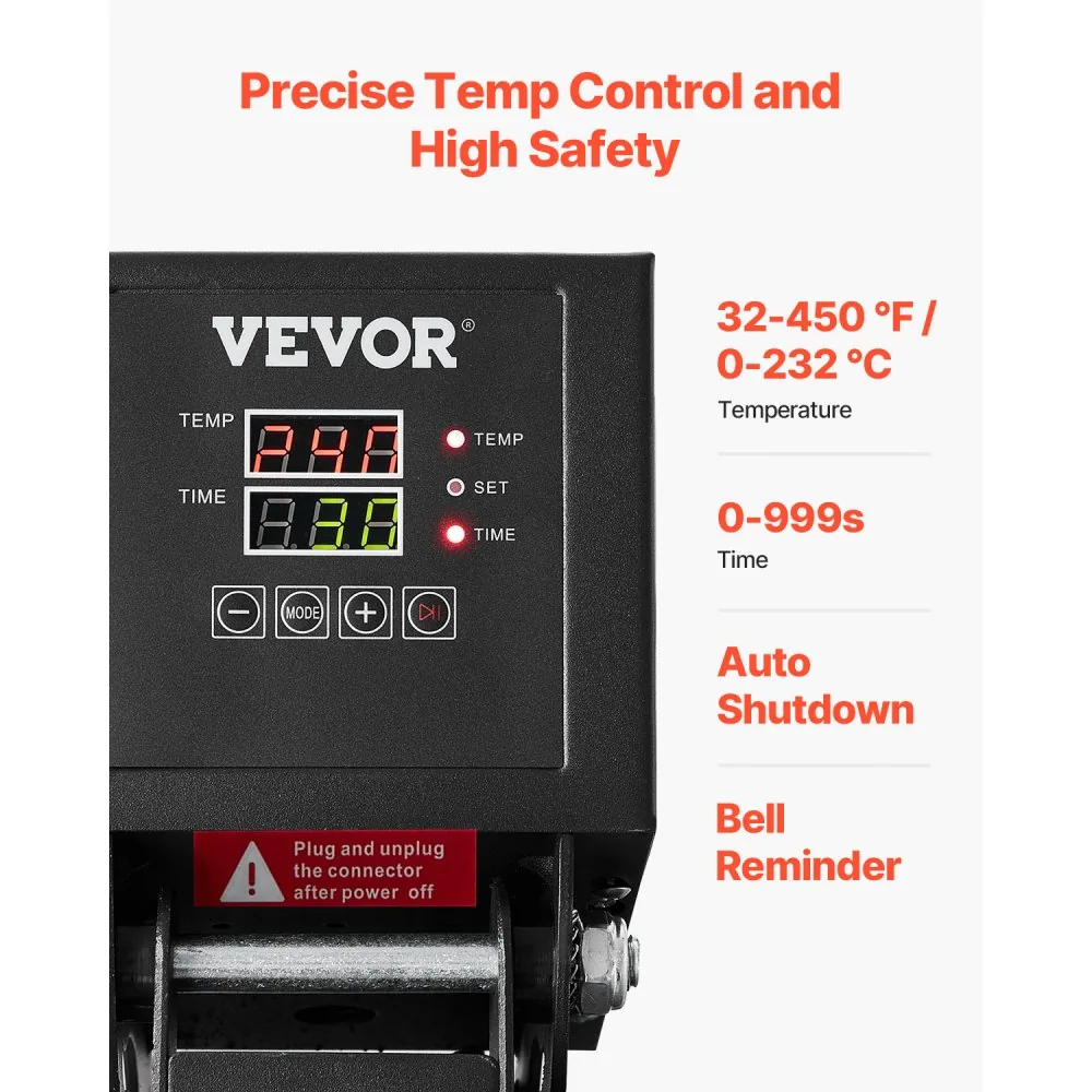VEVOR Heat Press 15x15 in Black product image 3