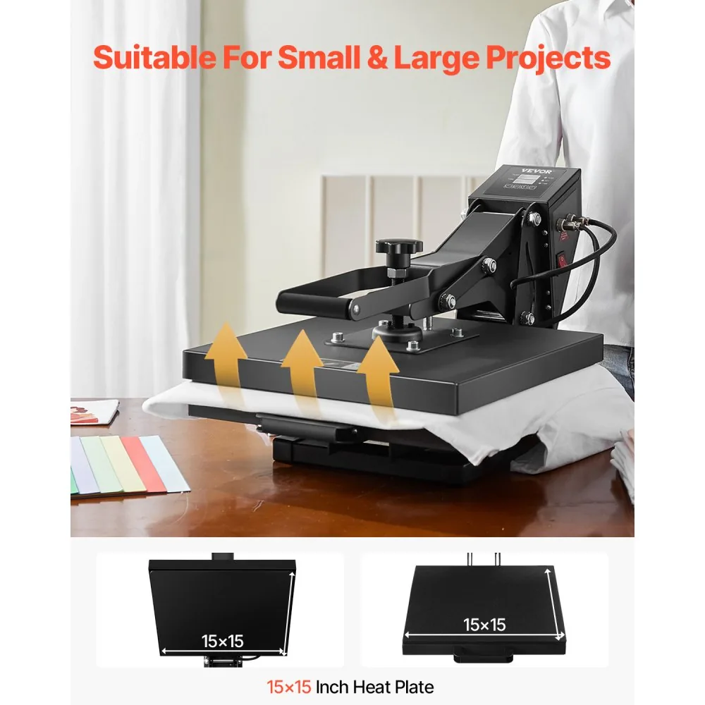 VEVOR Heat Press 15x15 in Black product image 4