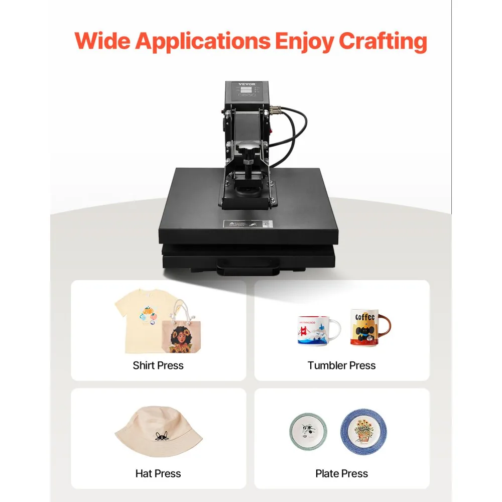 VEVOR Heat Press 15x15 in Black product image 7