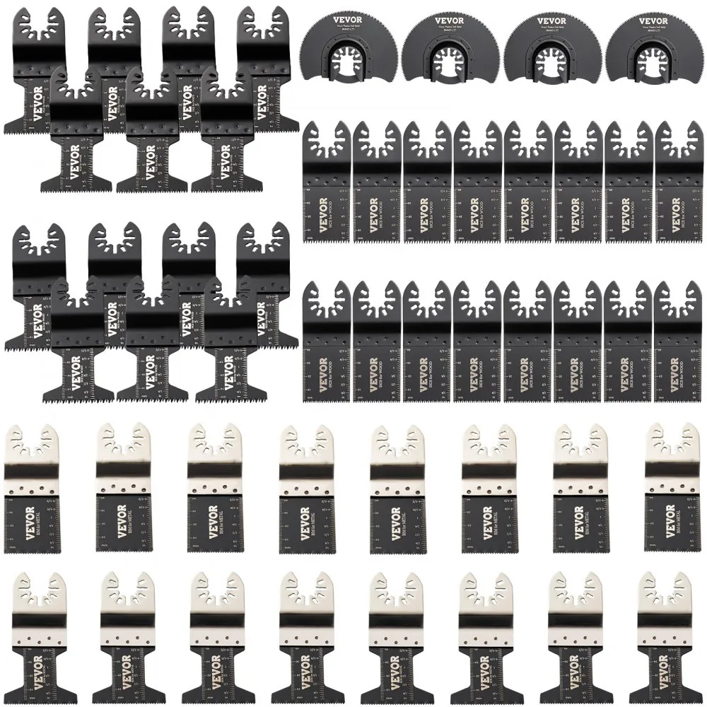 VEVOR 50 PCS HCS Oscillating Blades for Multitools front view