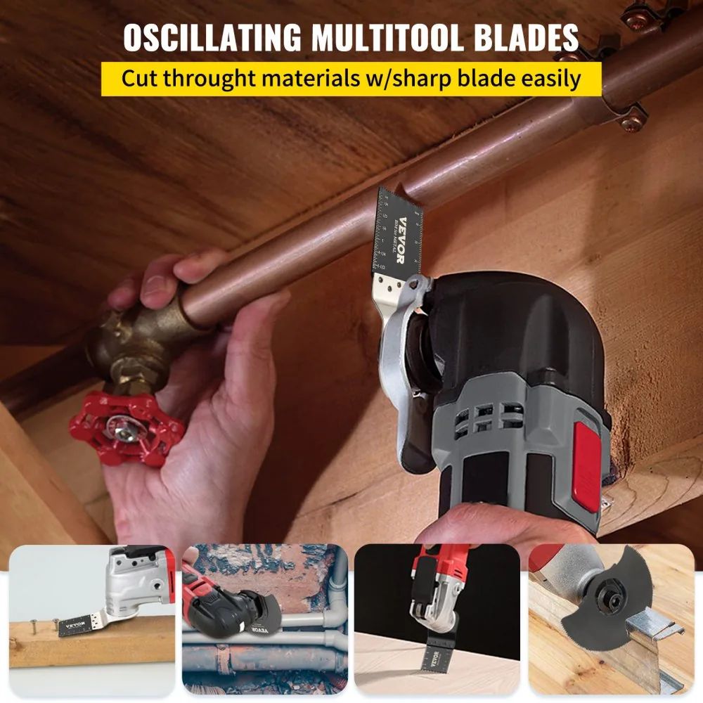 VEVOR 50 PCS HCS Oscillating Blades for Multitools in use