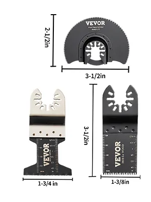 VEVOR 50 PCS HCS Oscillating Blades for Multitools universal fit detail 4